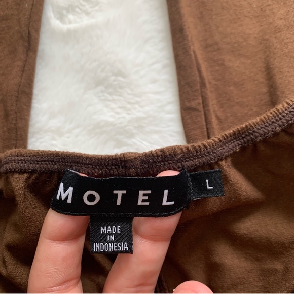 MOTEL | Brown tie up flare pants - Picture 9 of 9